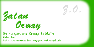 zalan ormay business card